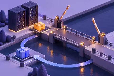 Server models, a controlled gate and release packages with a return ribbon.
