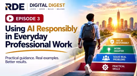 Using AI Responsibly in Everyday Professional Work webinar title image