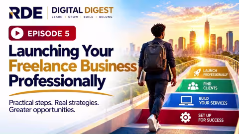 Launching Your Freelance Business Professionally webinar title image